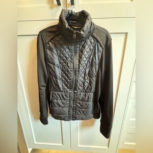 Zella Black Puffer Jacket with Quilted Design